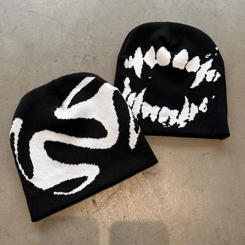 Black Skull Beanie