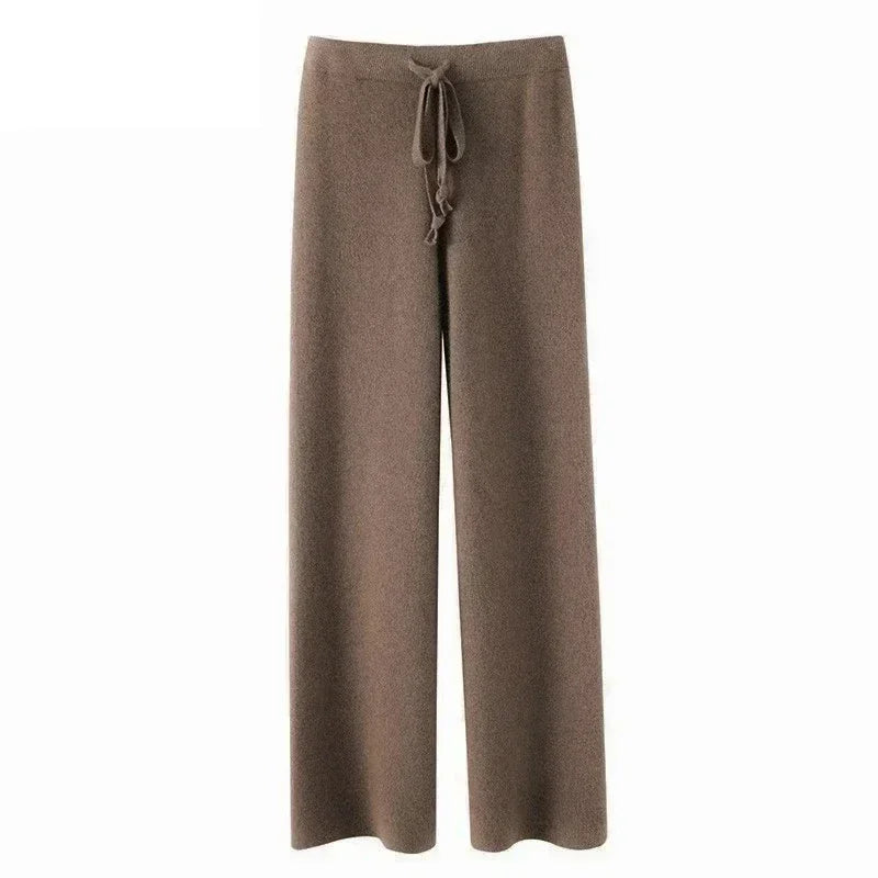 Women's High Waist Wool Pants