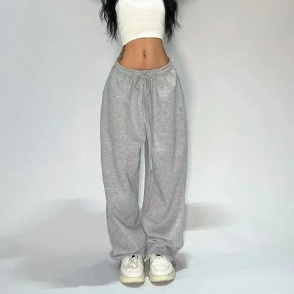 Streetwear Gray Sweatpants For Women