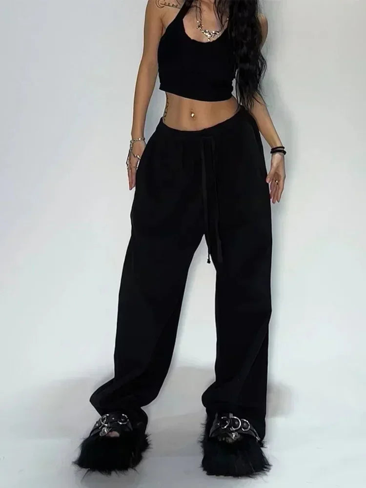 Streetwear Gray Sweatpants For Women