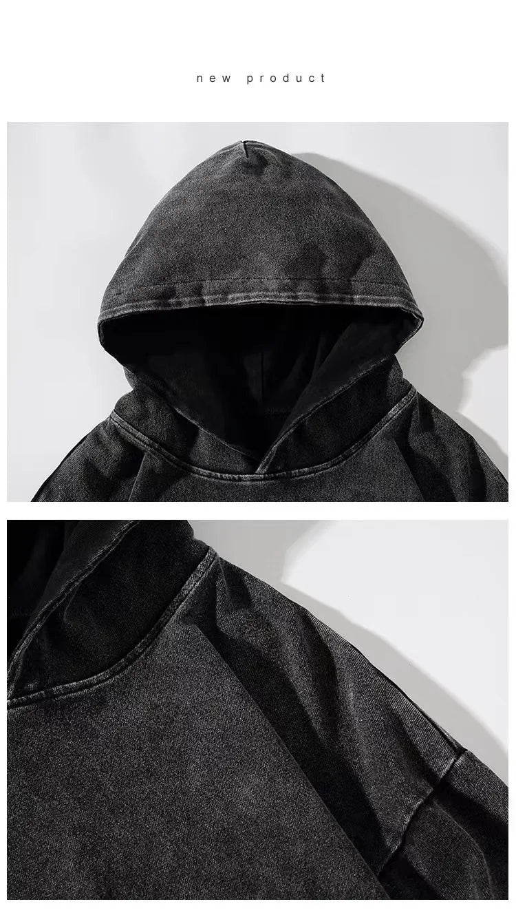 Men's Washed Cotton Hoodie