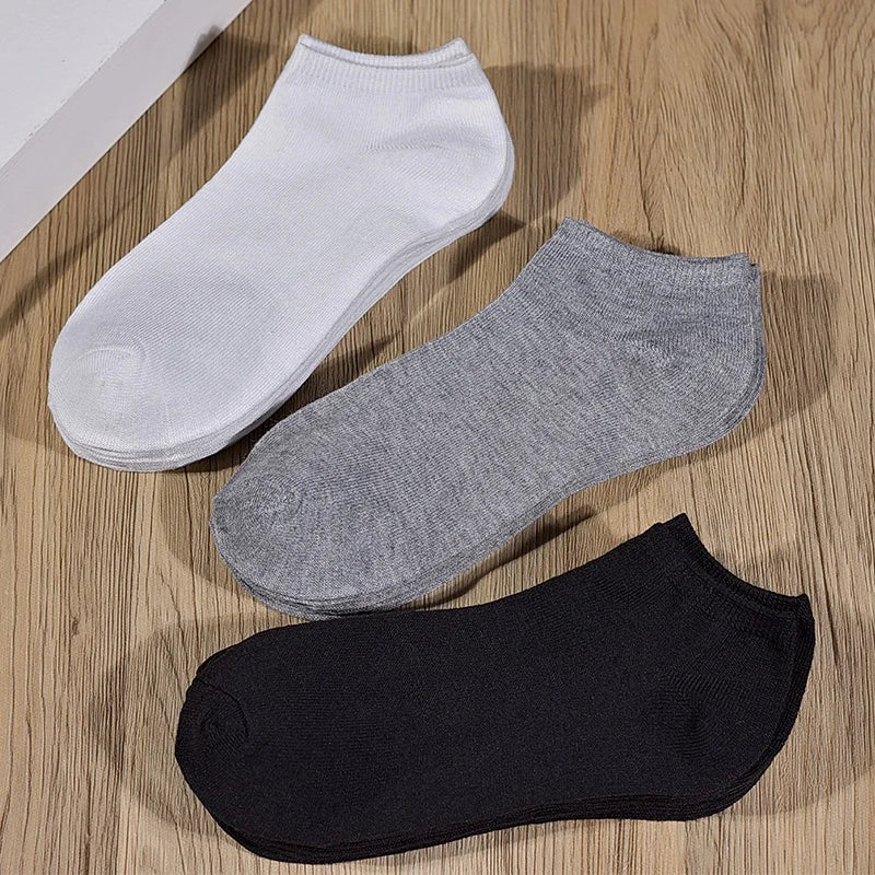 8 Pairs Women/Men Boat Socks Invisible Low Cut Silicone Non-slip Summer No-show Ankle Socks Solid Color Casual Breathable - Endless Supps