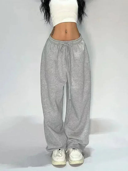 Streetwear Gray Sweatpants For Women