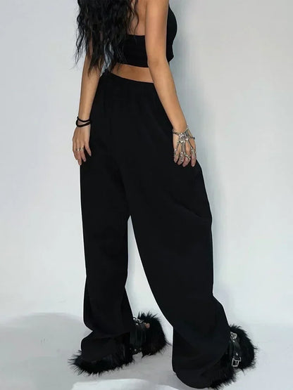 Streetwear Gray Sweatpants For Women