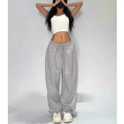 Streetwear Gray Sweatpants For Women