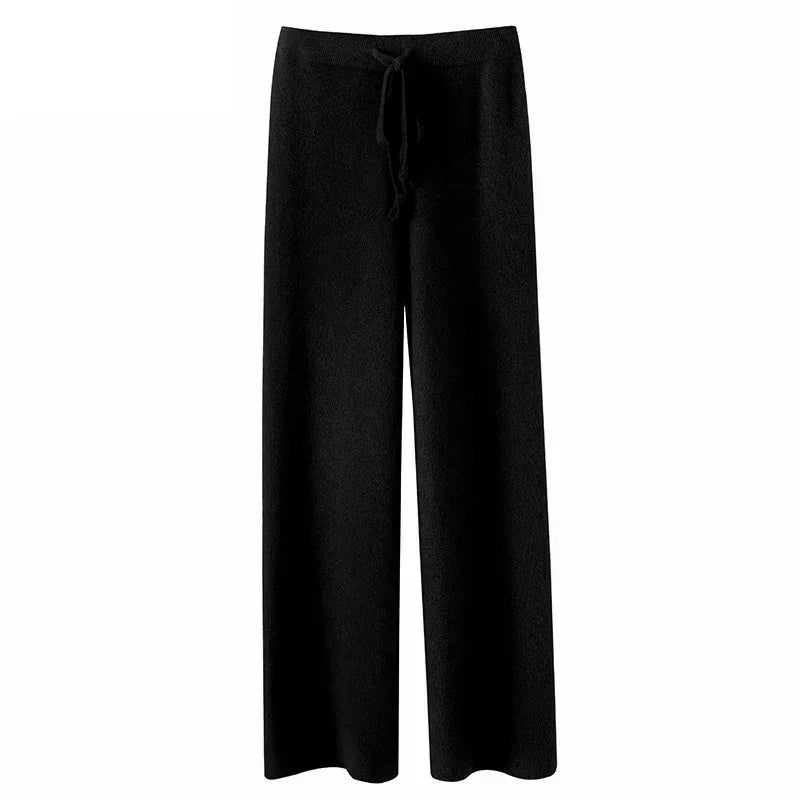 Women's High Waist Wool Pants