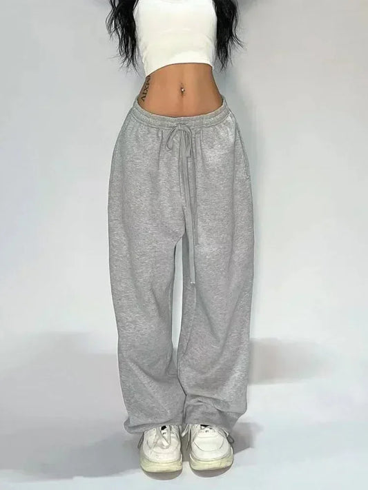 Streetwear Gray Sweatpants For Women