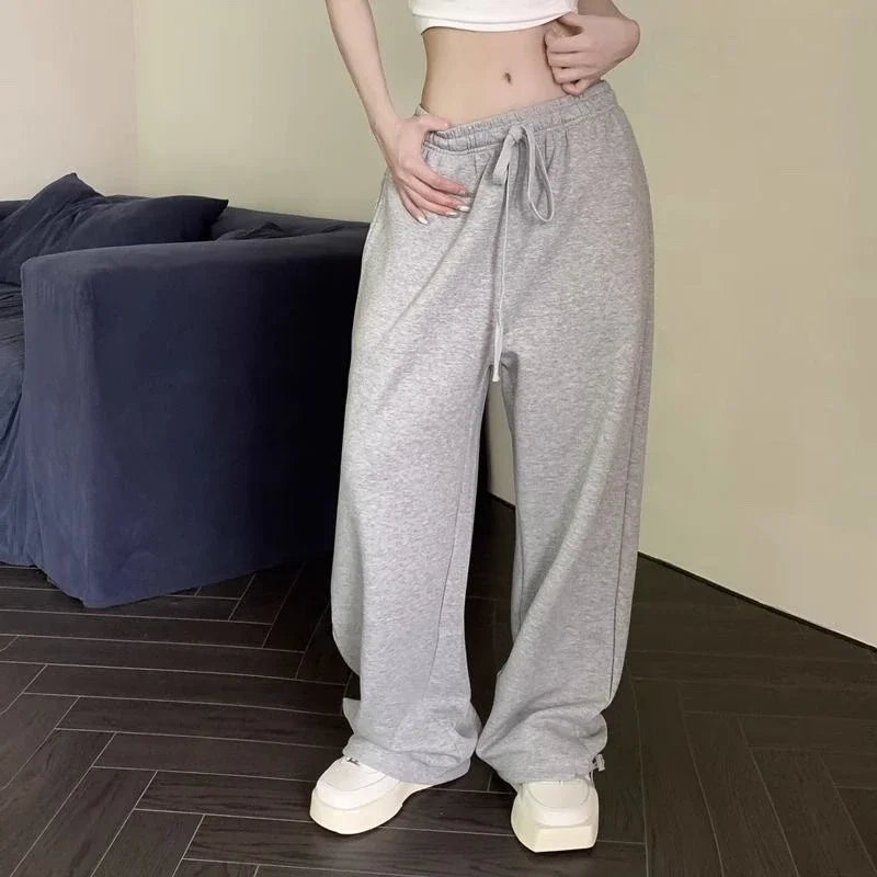 Streetwear Gray Sweatpants For Women