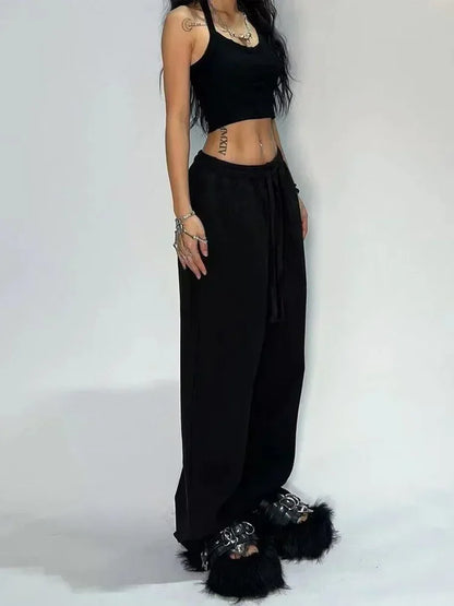 Streetwear Gray Sweatpants For Women